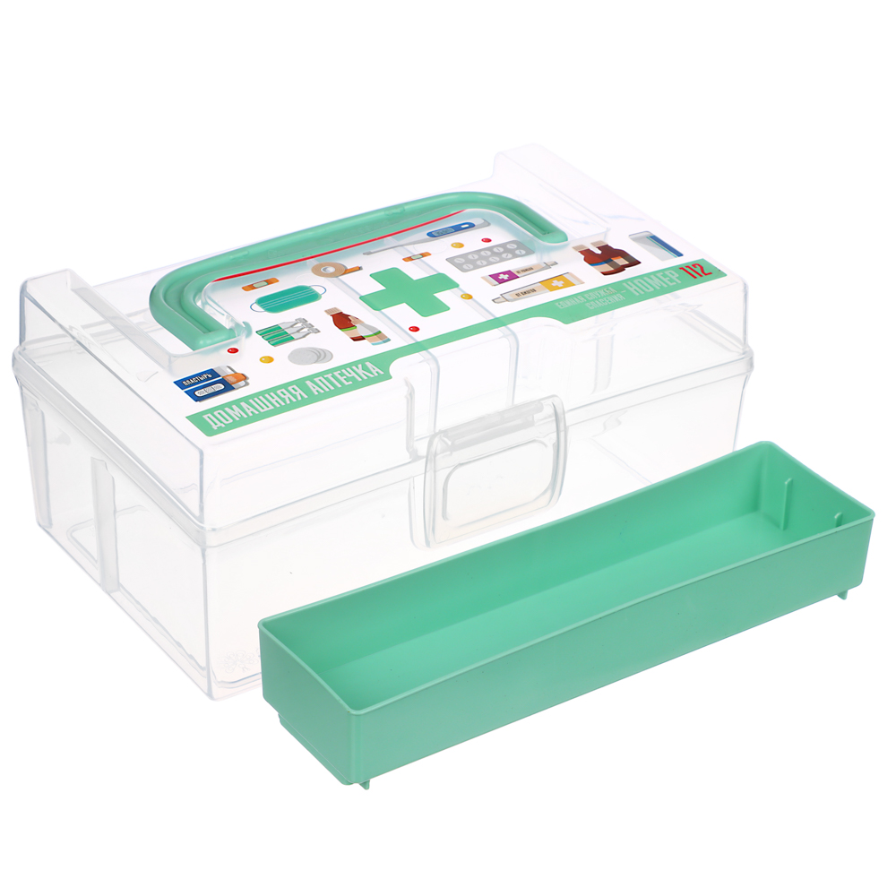 Бокс-аптечка универсальный для хранения мелочей 170х108х78мм, арт.№ 414-109