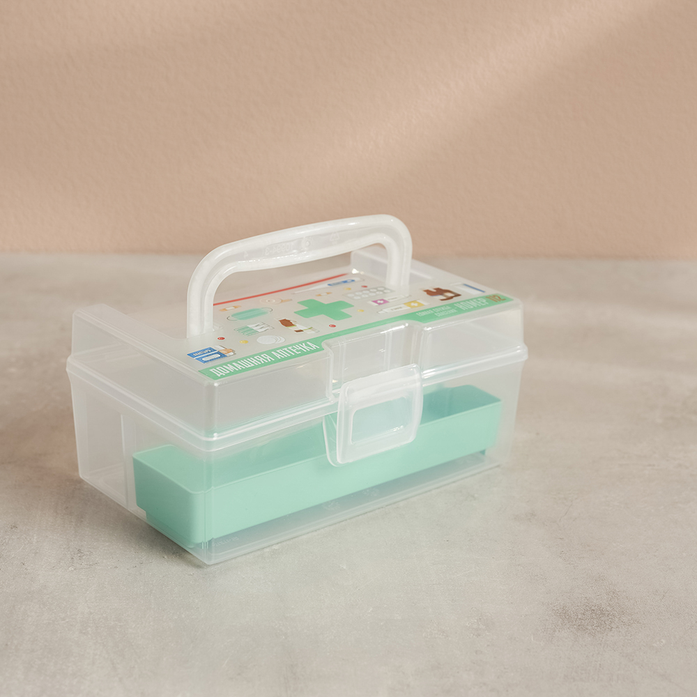 Бокс-аптечка универсальный для хранения мелочей 170х108х78мм, арт.№ 414-109