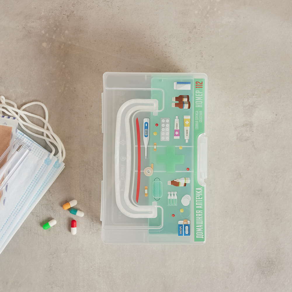 Бокс-аптечка универсальный для хранения мелочей 170х108х78мм, арт.№ 414-109