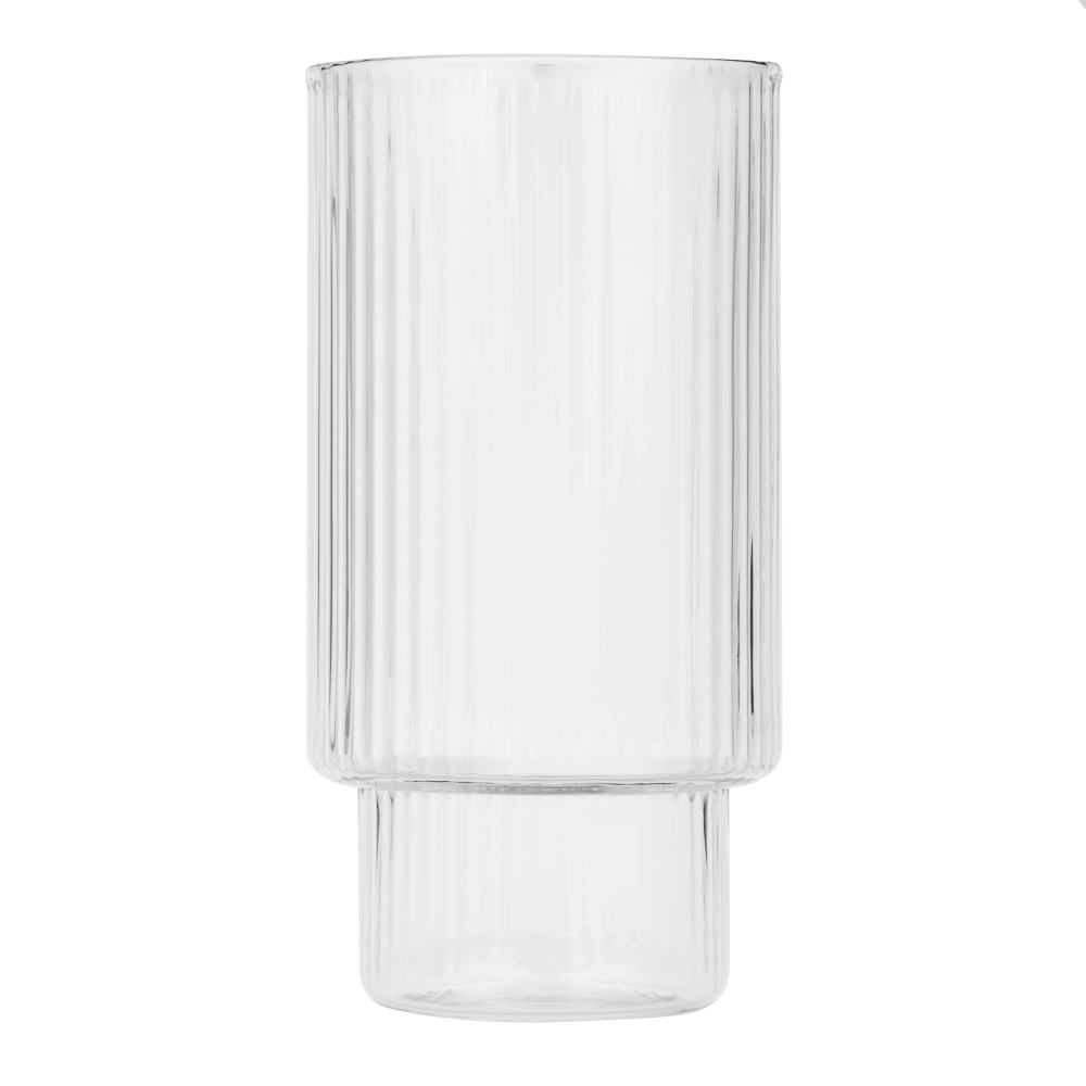 MILLIMI Набор стаканов Астра 400 мл, 4 шт, стекло, рифленый, арт.№ 878-617