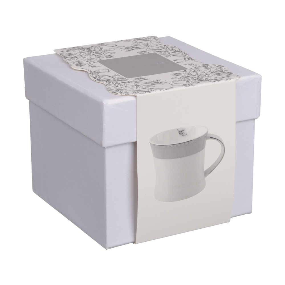 BY COLLECTION Сильвер Кружка, 300мл, костяной фарфор, подарочная упаковка, арт.1, арт.№ 820-773