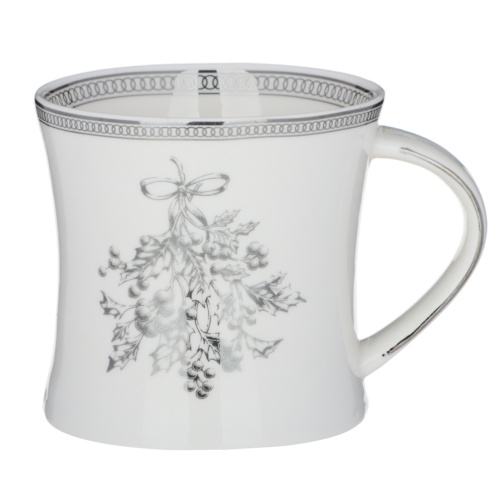 BY COLLECTION Сильвер Кружка, 300мл, костяной фарфор, подарочная упаковка, арт.2, арт.№ 820-774