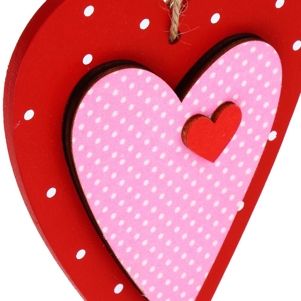 Декор - подвеска, сердце, 10,5x15 см, МДФ, арт.№ 597-253