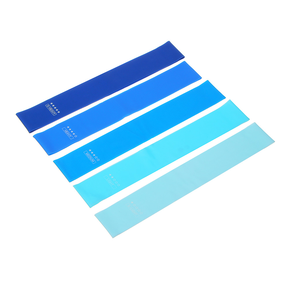 FLOMIK Набор фитнес резинок 5шт (2,5кг, 4,5кг,7кг, 9кг, 14кг), 60х5см, латекс, арт.№ 093-020