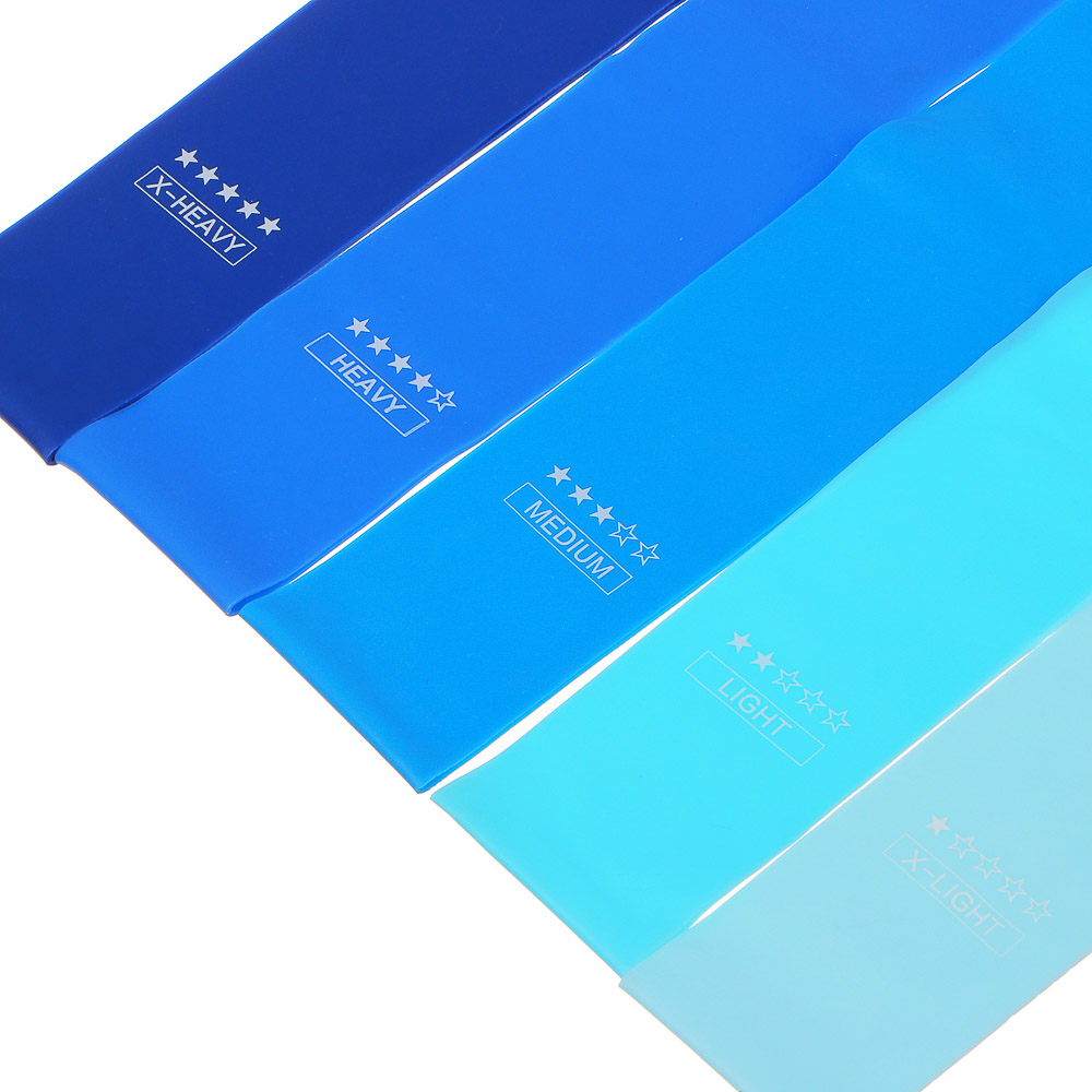 FLOMIK Набор фитнес резинок 5шт (2,5кг, 4,5кг,7кг, 9кг, 14кг), 60х5см, латекс, арт.№ 093-020