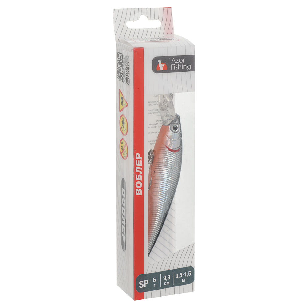 Воблер "Хамп Дип Шэд" тм AZOR FISHING, SP, 6,0гр, 93мм, 0,5-1,5м, 5 цветов, арт.№ 145-142