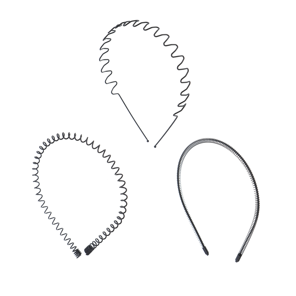 Ободок для волос ЮНИLOOK, 0,5-1,7см, металл, 3 дизайна, ACS-103, арт.№ 323-038