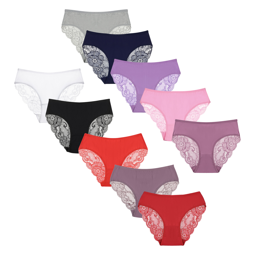 Трусы женские с кружевом, р.48-50, 95% хлопок, 5% спандекс, Cotton #9922, арт.№ 331-417