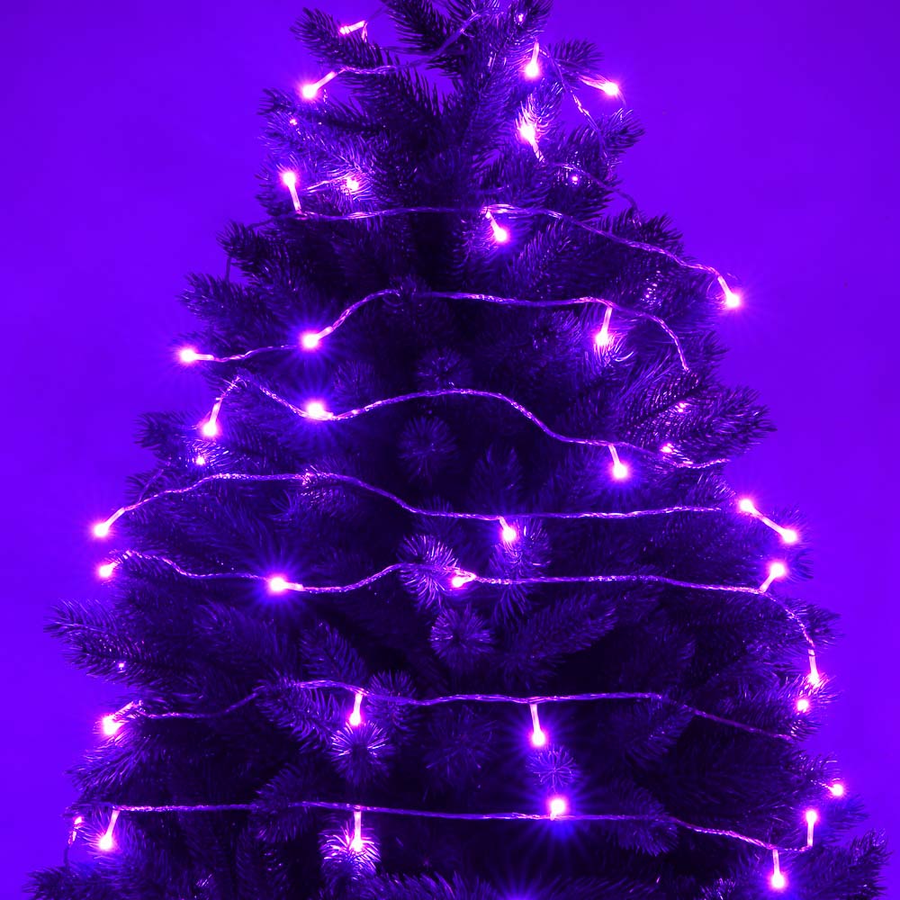 Гирлянда вьюн 20 м СНОУ БУМ, 120 LED ламп, розовое свечение (8 режимов), ПВХ прозрачный, 220В, арт.№ 384-193