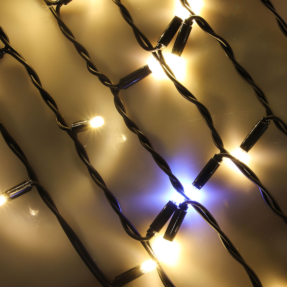 Гирлянда уличная бахрома 3х0,5 м BY, 100 LED ламп, свечение шампань, мерцание, ПВХ черный, коннектор, 220В, арт.№ 351-536