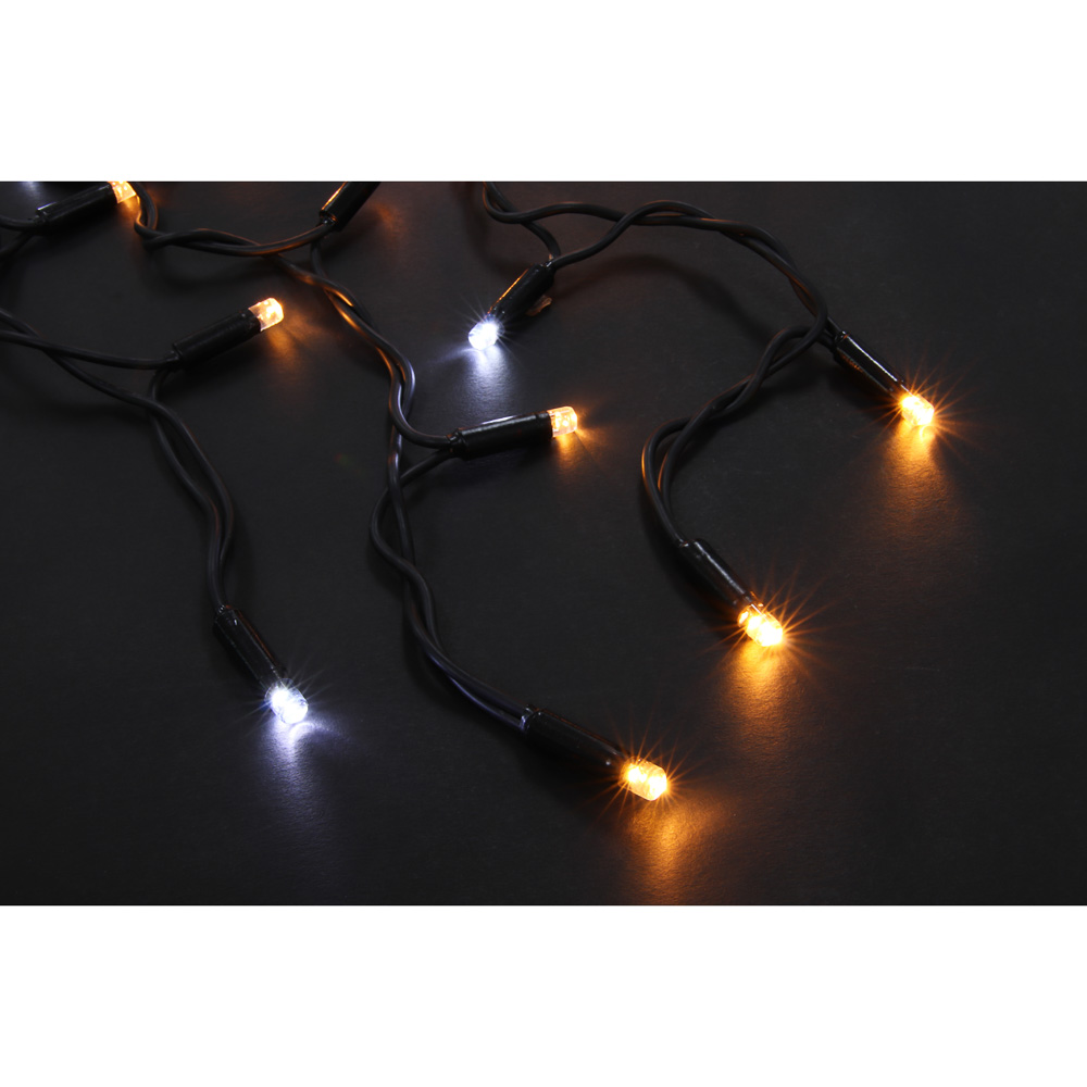 Гирлянда уличная бахрома 3х0,5 м BY, 100 LED ламп, свечение шампань, мерцание, ПВХ черный, коннектор, 220В, арт.№ 351-536
