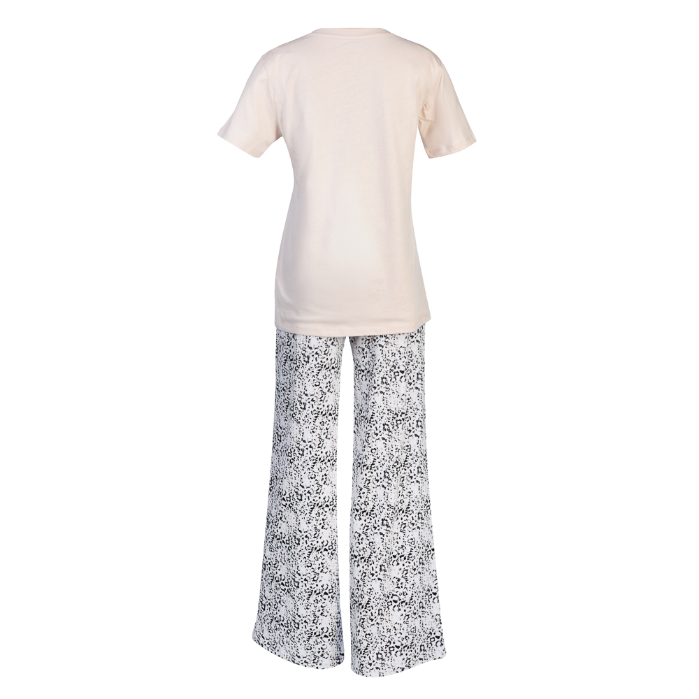 Пижама женская, 100% хлопок, размер 52, комплект: брюки, футболка, Terry Jar Textile, арт.№ 482-632