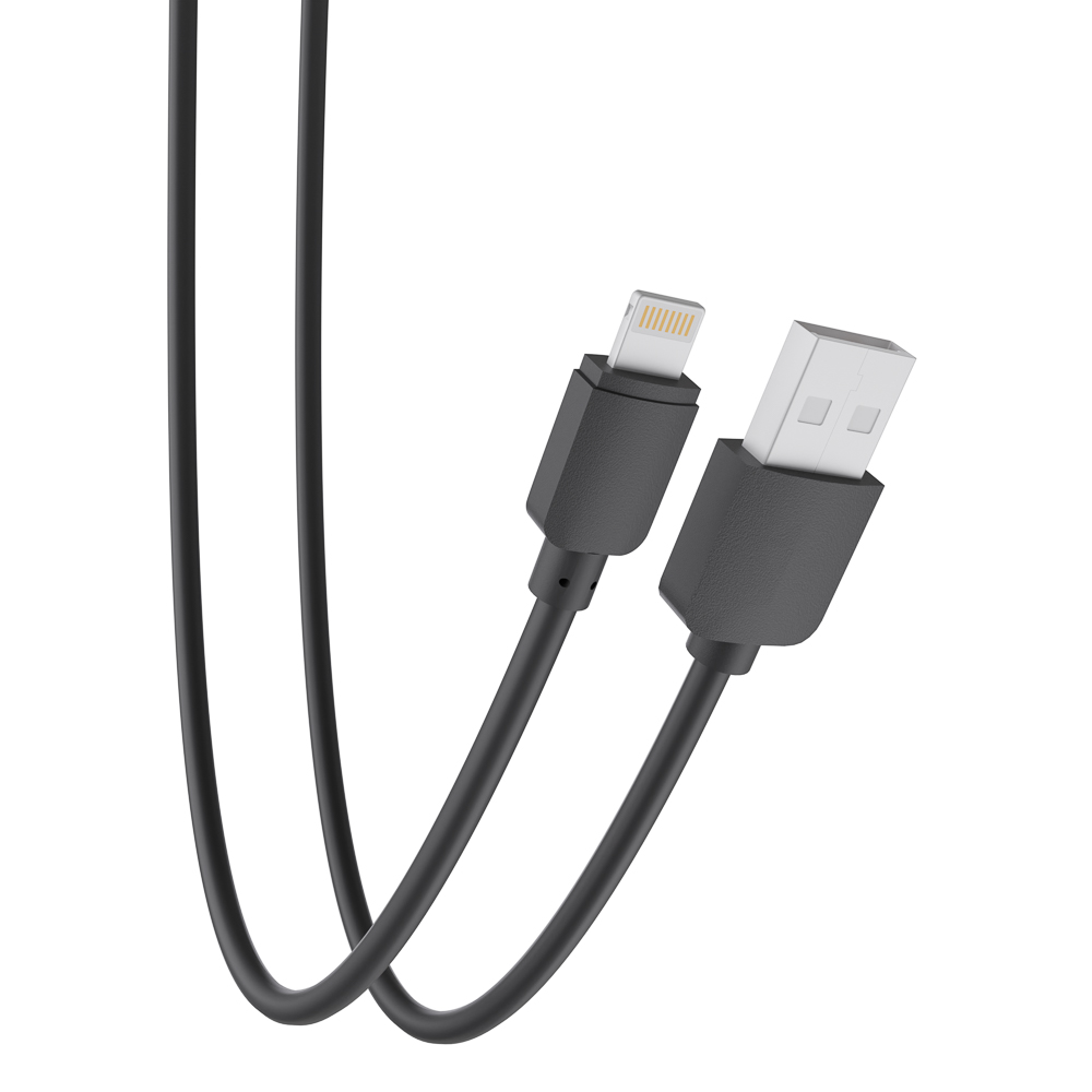 Кабель для зарядки USB(A)-iP Первая цена Эконом, 0.8м, 1A, прорезиненный, арт.№ 916-028