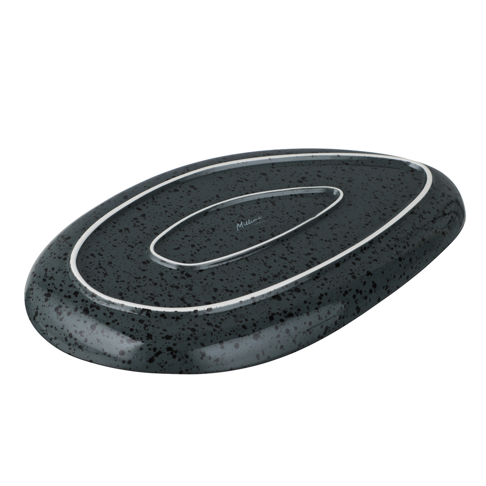 MILLIMI Оникс Блюдо овальное, 36х21x3,5см, фарфор, арт.№ 816-054