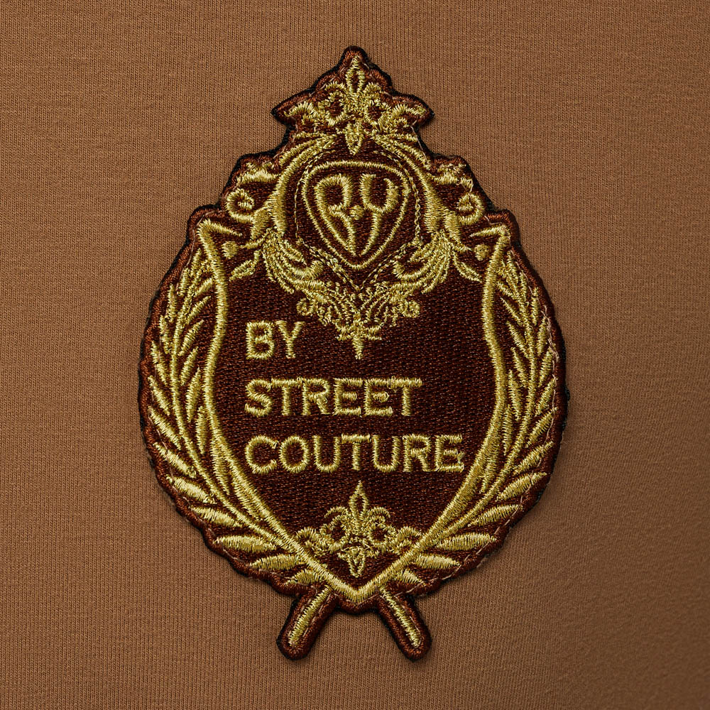 Футболка c шевроном BY STREET COUTURE, унисекс, коричневая, разм.M, арт.№ 080-119