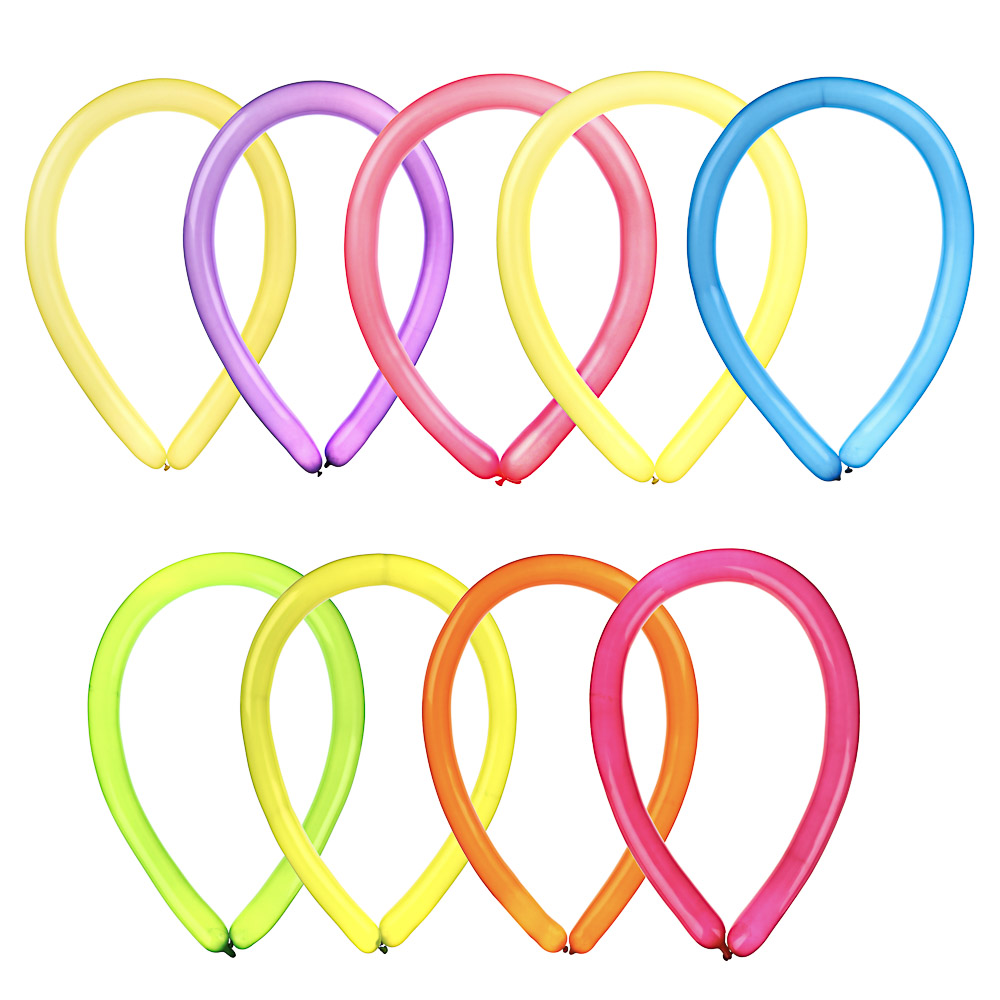 Капитан Весельчак Шары воздушные для моделирования 25шт "Микс" 250 металлик, d4,5см, 135-140см, арт.№ 513-210