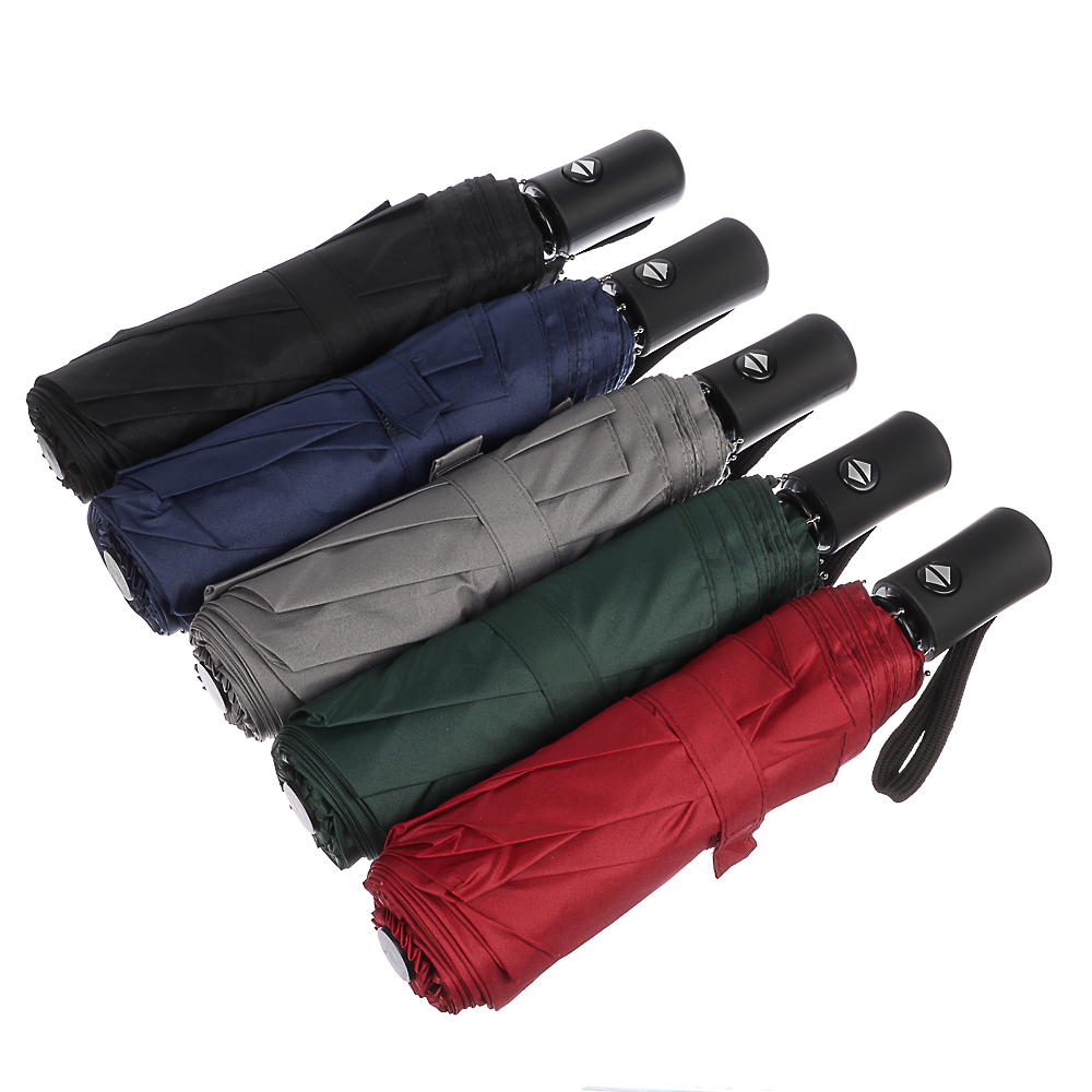 Зонт универсальный, автомат, полиэстер, сплав, 55см, 8 спиц, 5 цветов, арт.№ 302-328