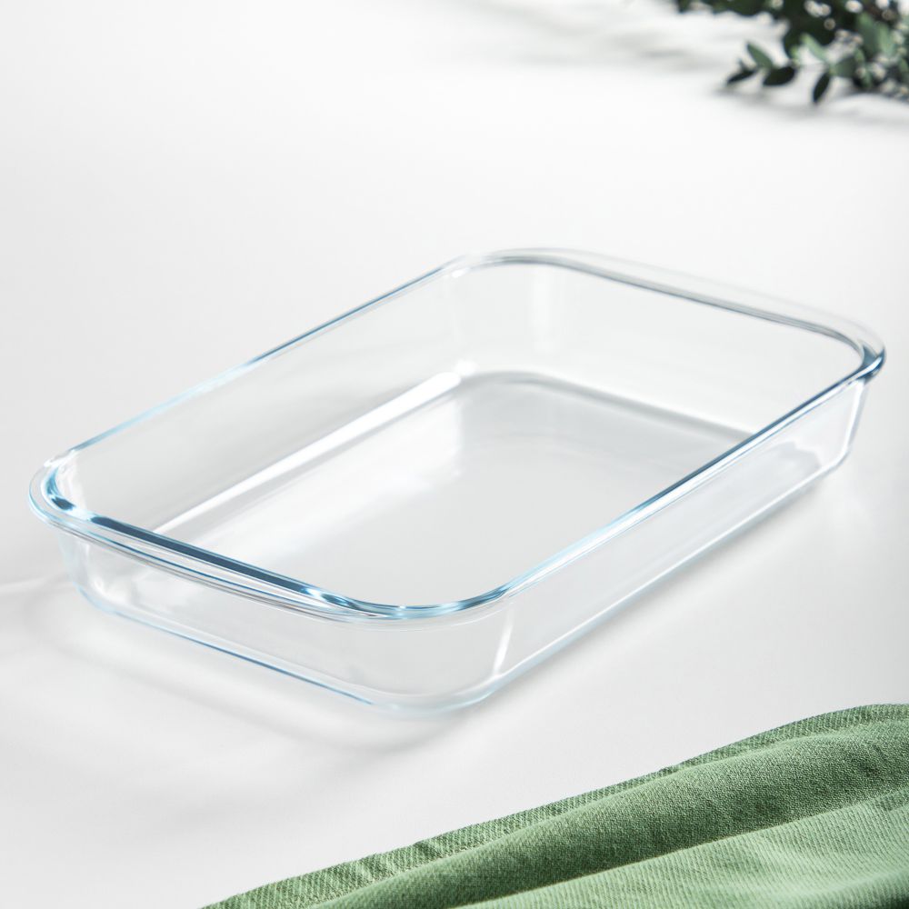 SATOSHI Форма для запекания жаропрочная прямоугольная, с ручками, стекло, 34х21х5см, 2,0л, арт.№ 825-004