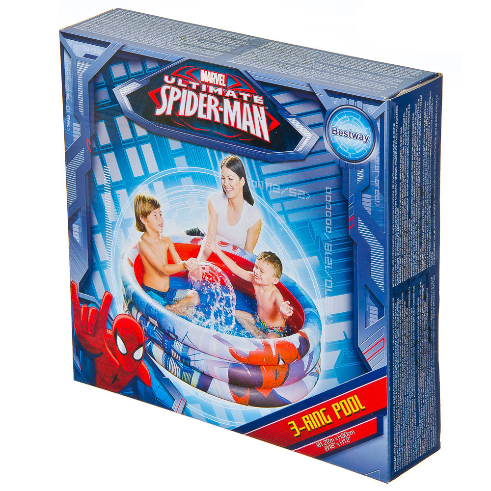 BESTWAY Бассейн надувной Spider-Man, ПВХ, 122х30см, 200л, от 2 лет, 98018, арт.№ 107-234