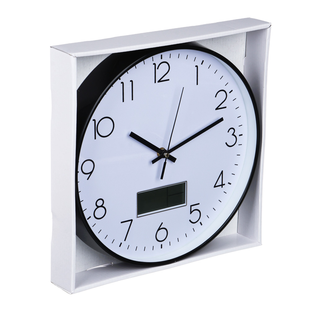 LADECOR CHRONO Часы настенные круглые, пластик, d30 см, 1xAA, арт.06-37, арт.№ 581-325