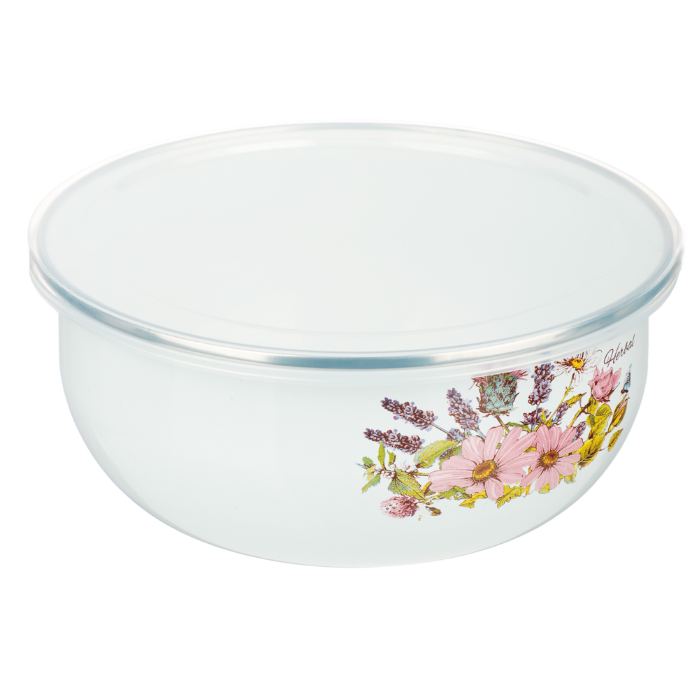 Набор мини-кастрюли 2шт.+салатник 1шт., с крышками, 6 пр (14/16/+14см, 0,7/1,1+0,7л) "Ботаника", арт.№ 894-011