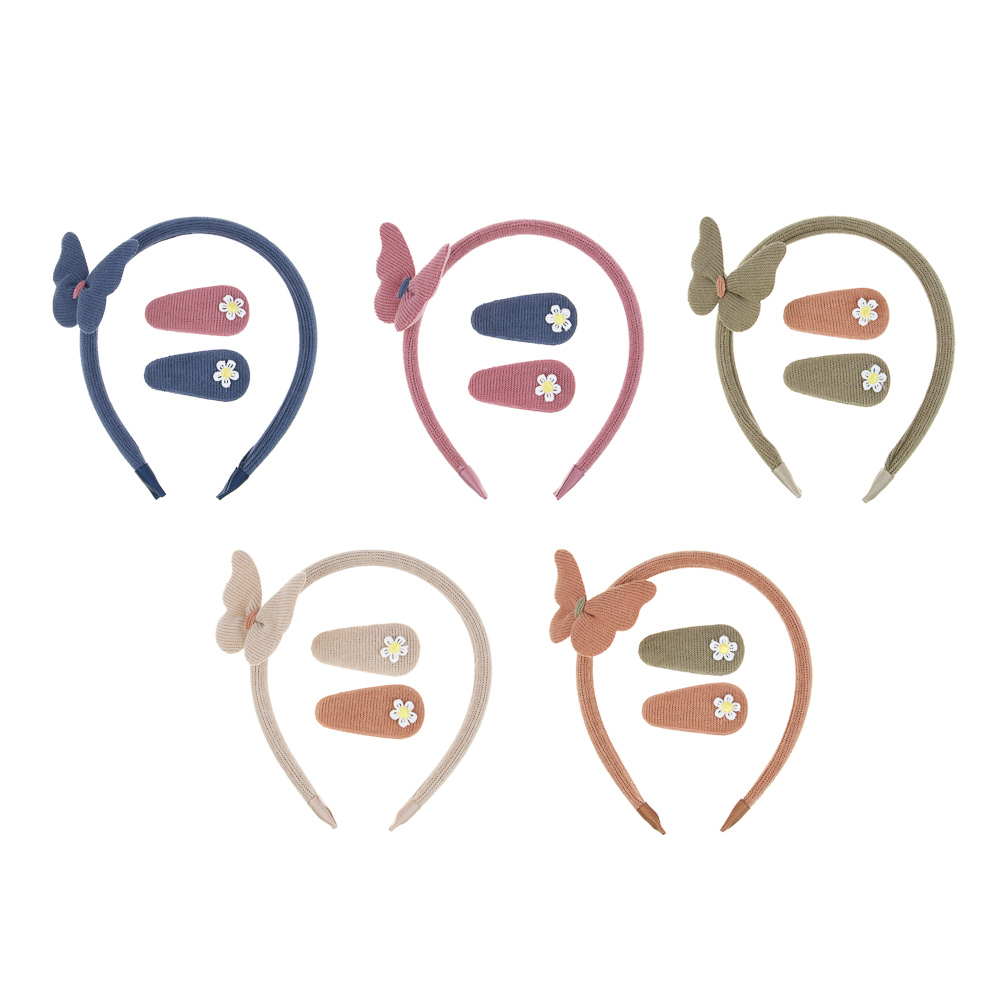 ЮНИLOOK Набор для волос 3 пр.: ободок 1,3см, зажим 2 шт. 5см, 5 цветов, ACS-111, арт.№ 323-042