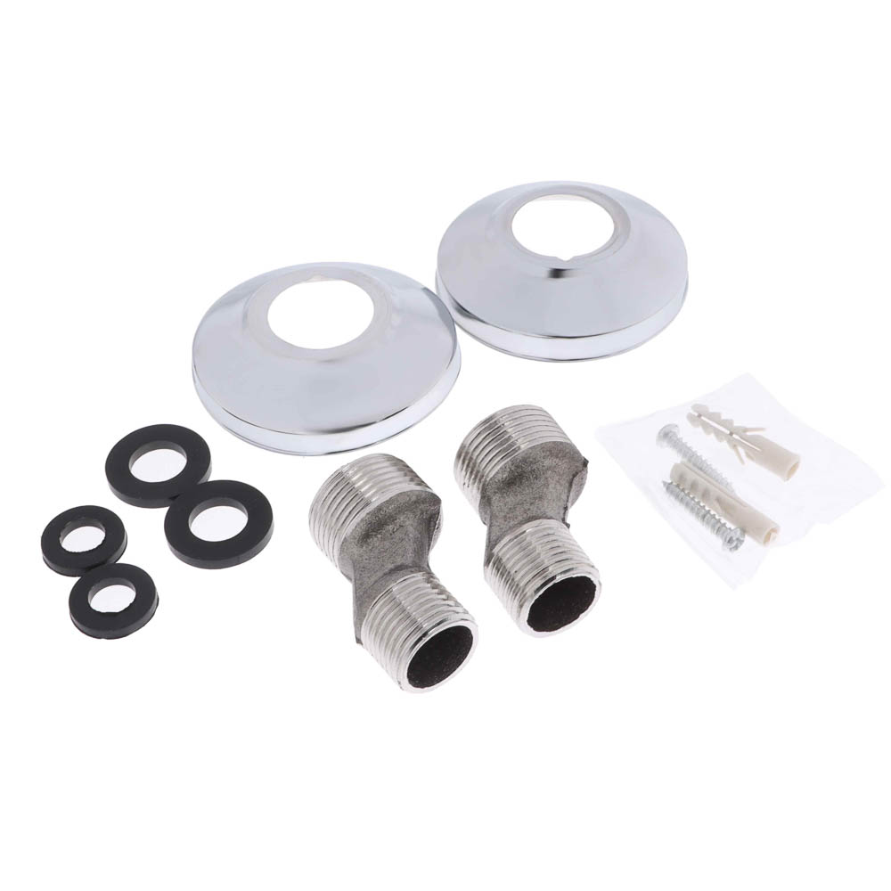 СоюзКран Смеситель для ванны с душем, прямой излив 30см, кер. кр-б. 1/2, цинк, хром/белый SK08-P243, арт.№ 567-169