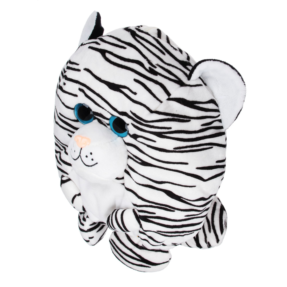 МЕШОК ПОДАРКОВ Набор подарочный (игрушка мягкая Тигр + плед), полиэстер, 25х25см, 2 цвета, арт.№ 264-262