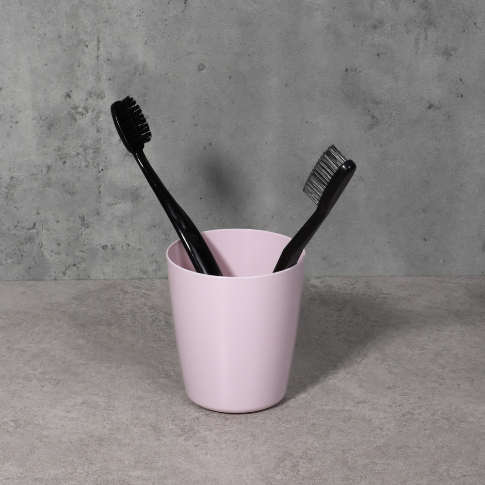 Стакан для ванной комнаты, Волна, 85х75, пластик, нежно-лиловый, арт.№ 463-453