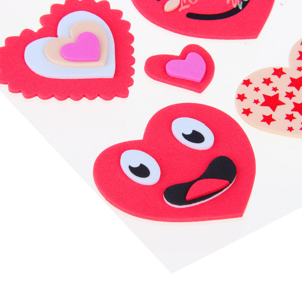 Fntastic Набор наклеек декоративных, 22x12,5 см, ПЕВА, сердечки, 5 дизайнов, арт.№ 503-021