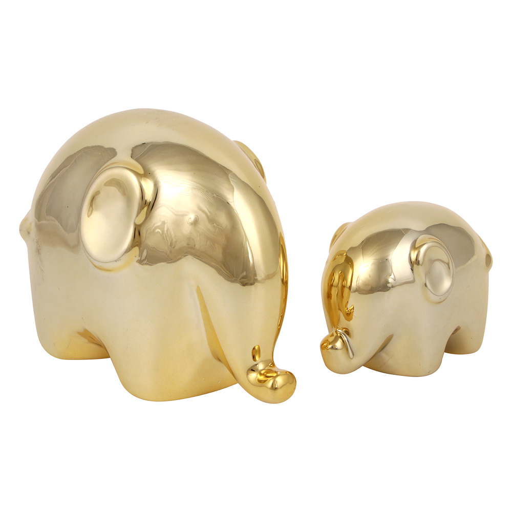 Набор фигурок декоративных тм LADECOR "Слоники" 9x5x6 см, 14x10x8 см, 2 шт, керамика, 2 цвета, арт.№ 509-932