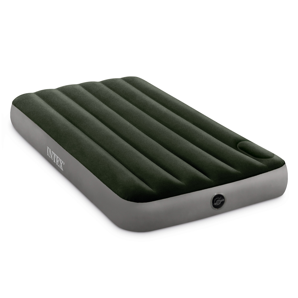 INTEX Матрас надувной DOWNY AIRBED, встроенный ножной насос, 191x99x25см, до 136кг, 64761, арт.№ 108-060