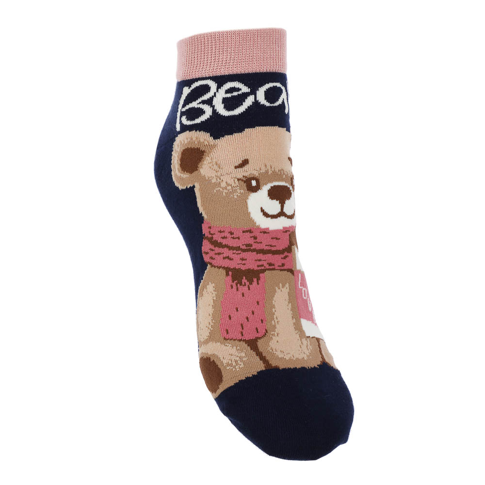 Носки универсальные с рисунком, тм Turkan, р. 36-41, 90%хлопок, 8% п/а, 2%лайкра,разноцветные, арт.№ 019-582