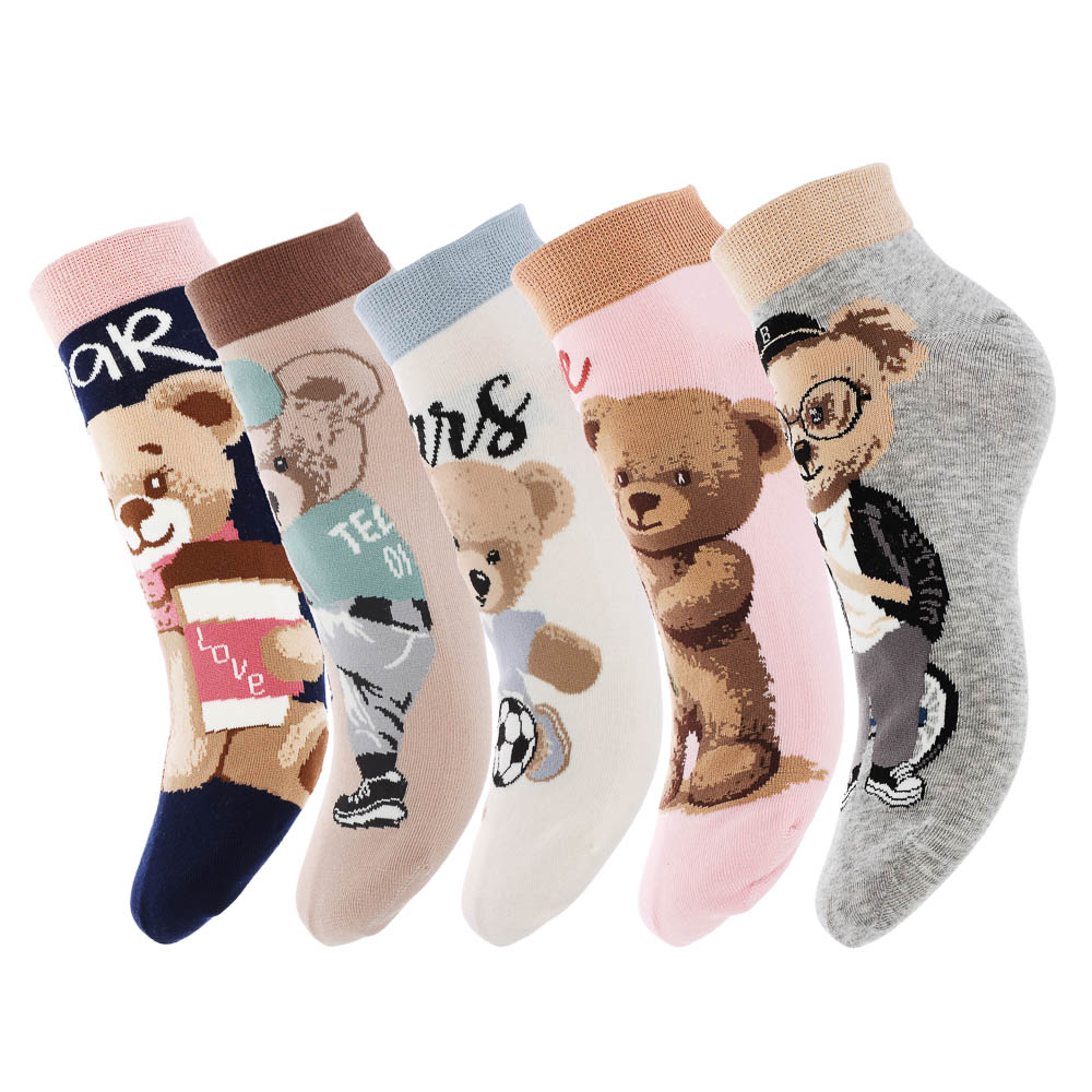 Носки универсальные с рисунком, тм Turkan, р. 36-41, 90%хлопок, 8% п/а, 2%лайкра,разноцветные, арт.№ 019-582