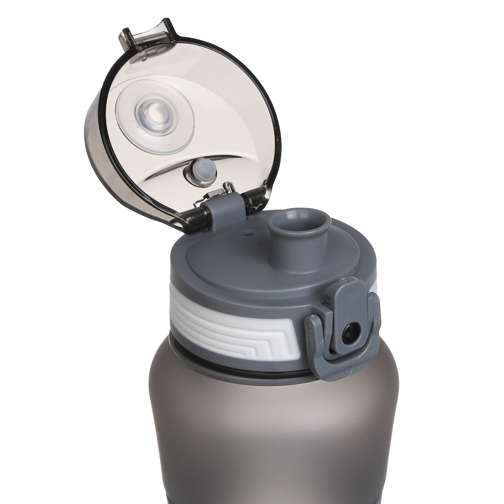SILAPRO MAX Бутылка спортивная с замком, ULTIMATE GREY, 600мл, РС, силикон, арт.№ 088-080