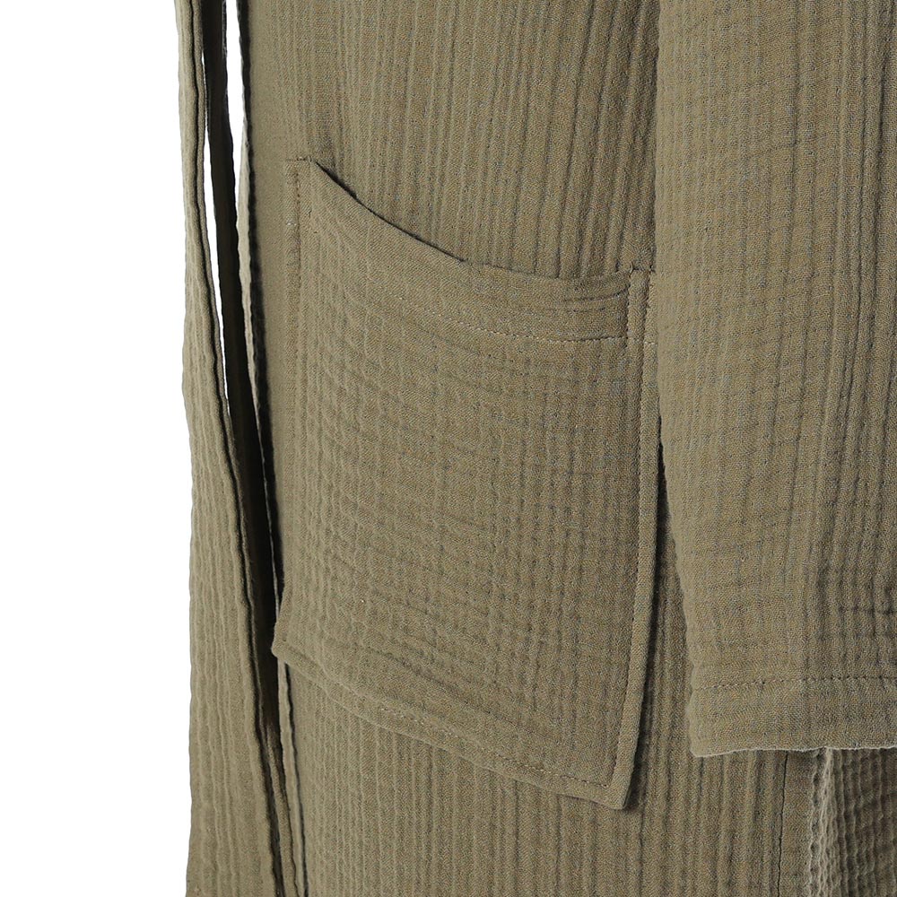 BY COLLECTION Халат женский муслиновый, one size, 100% хлопок, зеленый, арт.№ 482-617