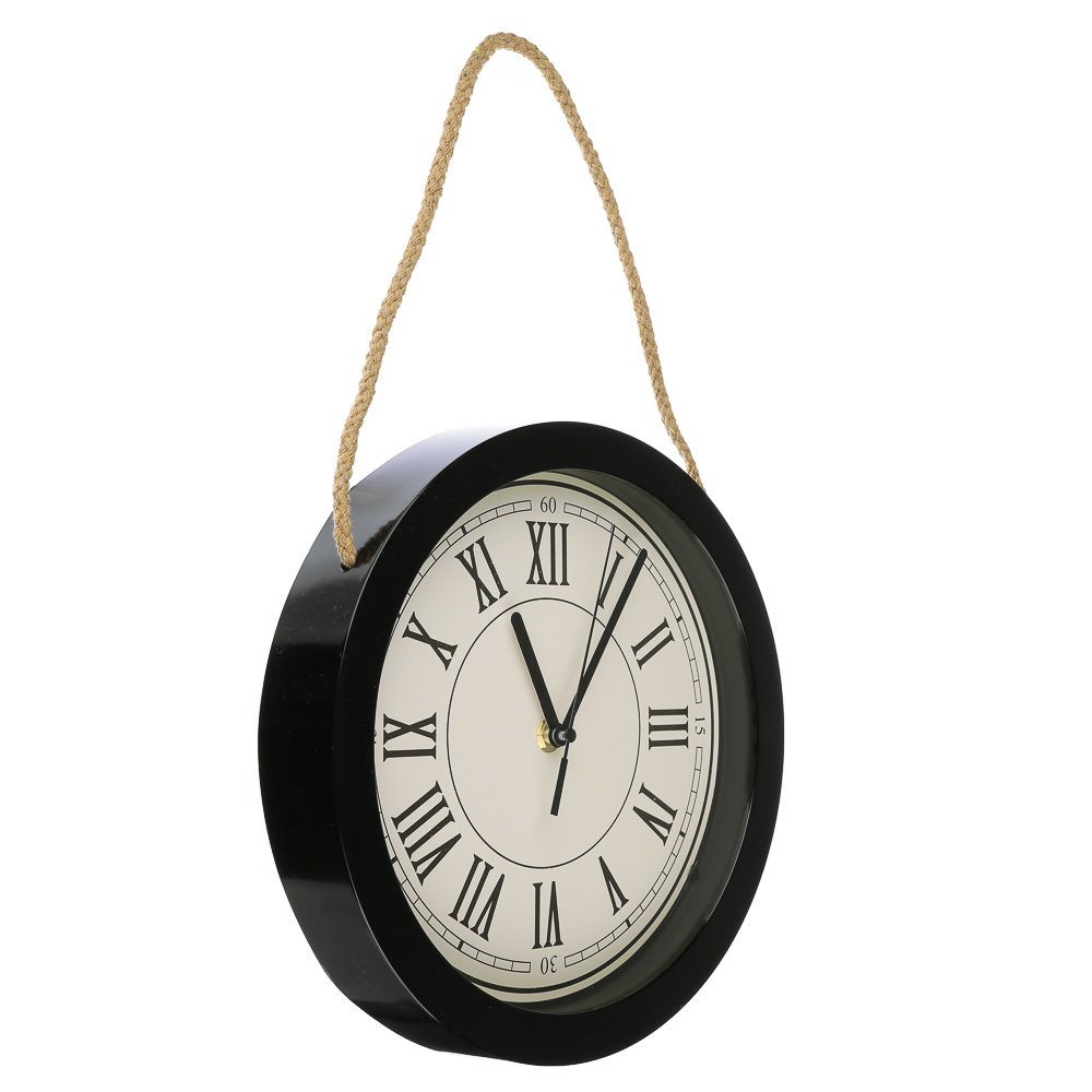 LADECOR CHRONO Часы настенные со шнуром, пластик, 25,4x25,4x4,2см, 1xАА, 2 цвета, арт.№ 581-817