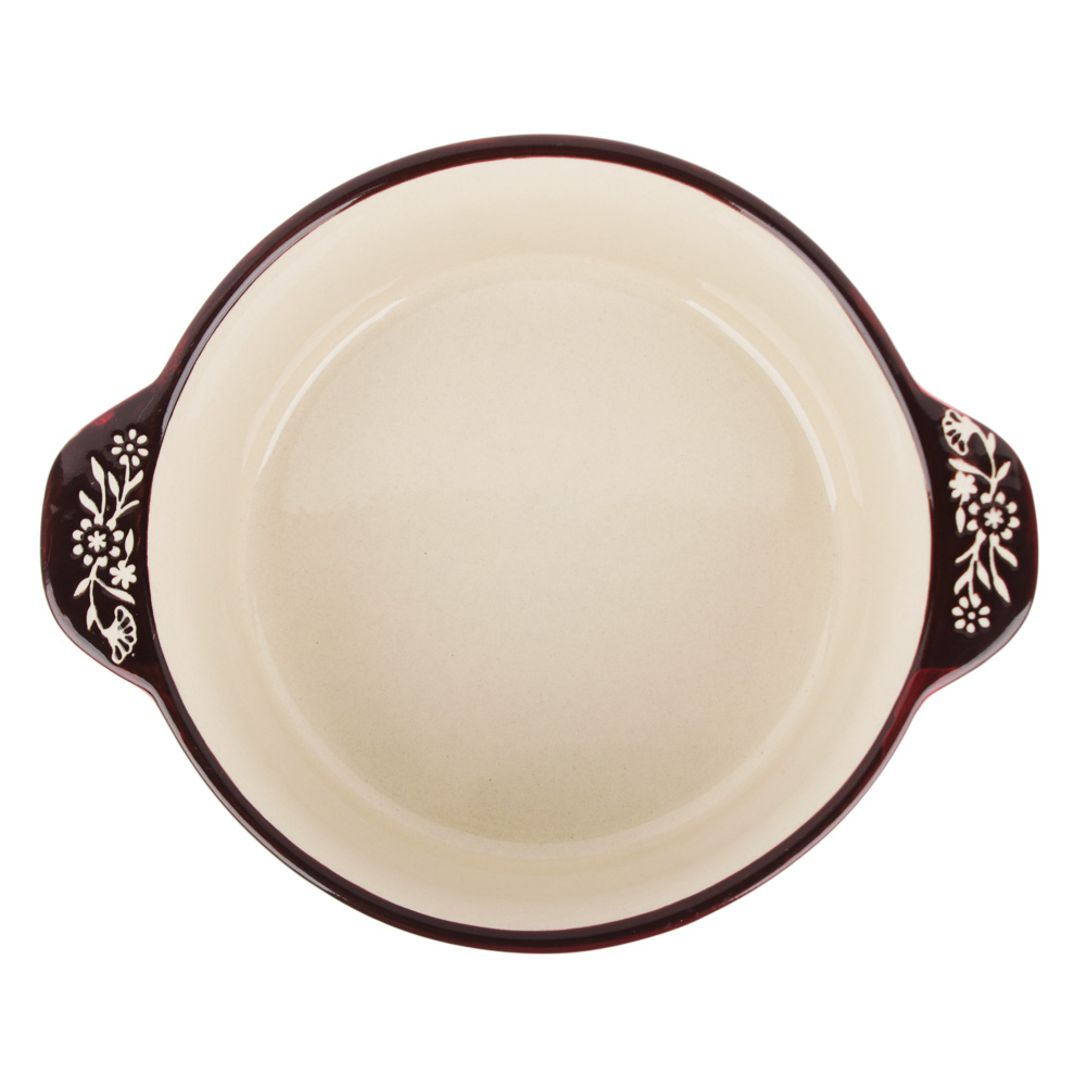 MILLIMI Горшочек с крышкой для запекания и сервировки, керамика, 16,5х13,5х10см, 480мл, красный, арт.№ 826-330