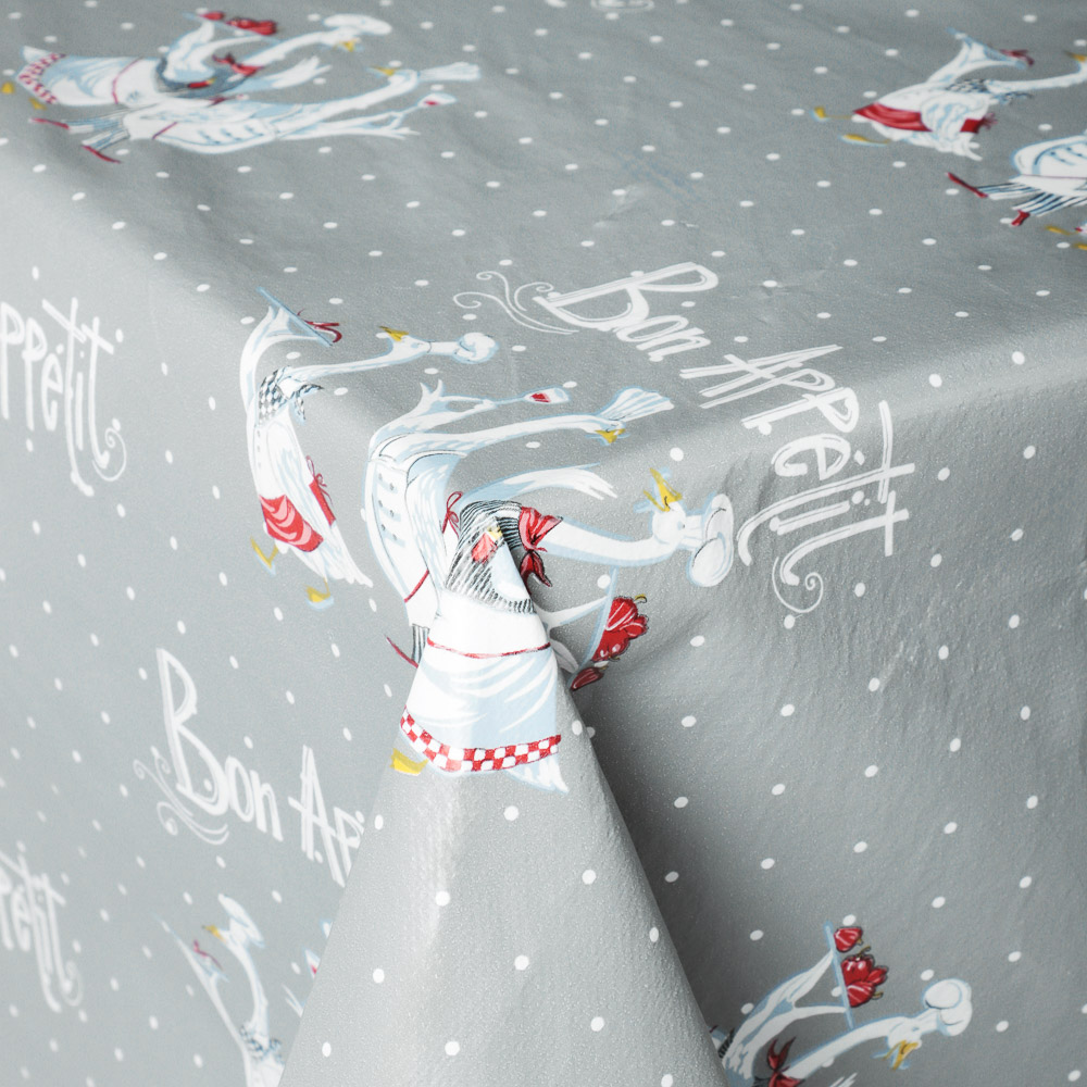 PROVANCE Гуси Скатерть ПВХ 110х140см, 3 цвета, арт.№ 479-306