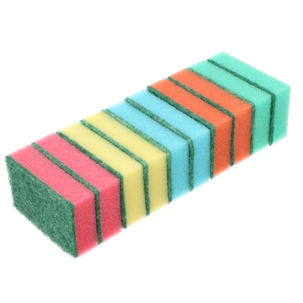 VETTA Набор губок для мытья посуды "Прима" 10шт, 8х5х2,5см, арт.№ 441-081