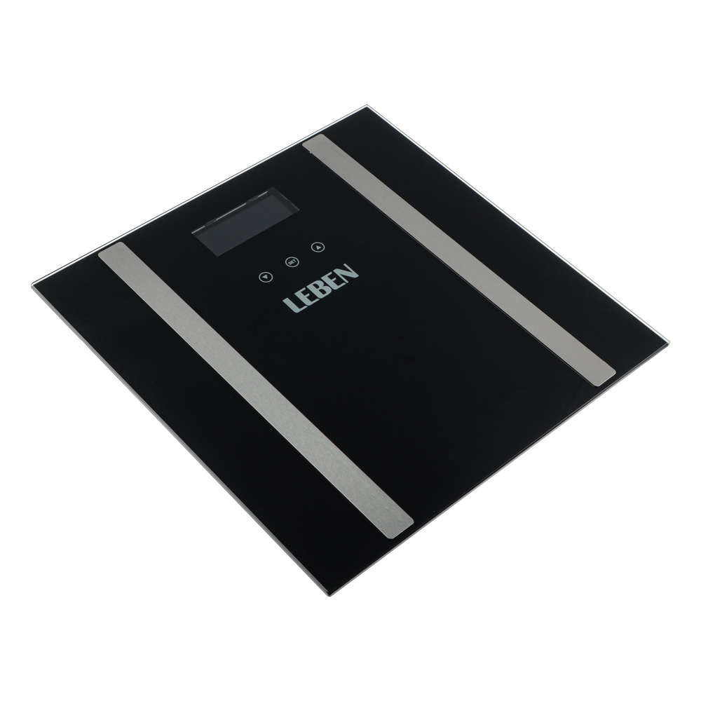 LEBEN Весы напольные диагностические, макс.нагр. до 180кг., 30х30х2,5см, арт.№ 252-659