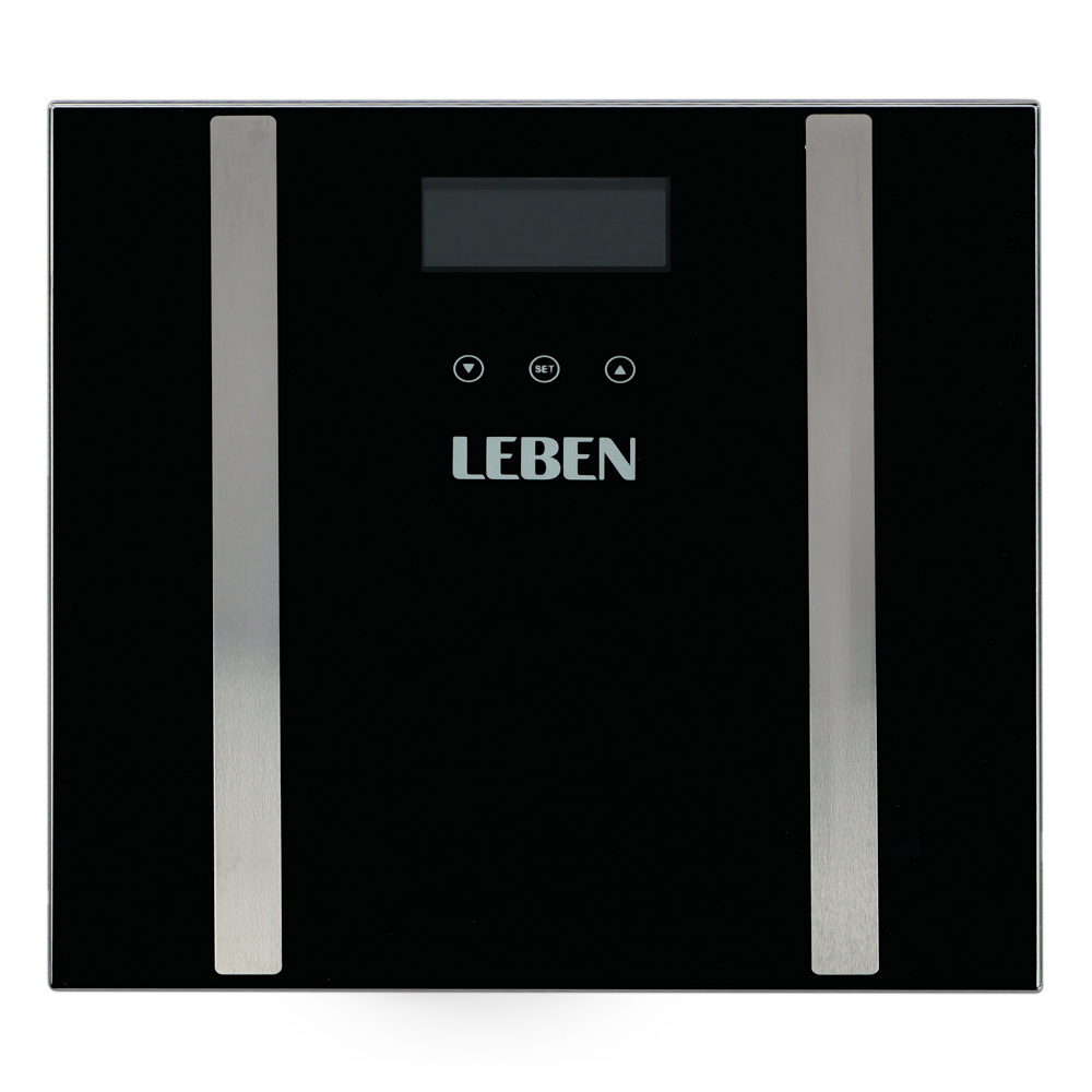 LEBEN Весы напольные диагностические, макс.нагр. до 180кг., 30х30х2,5см, арт.№ 252-659
