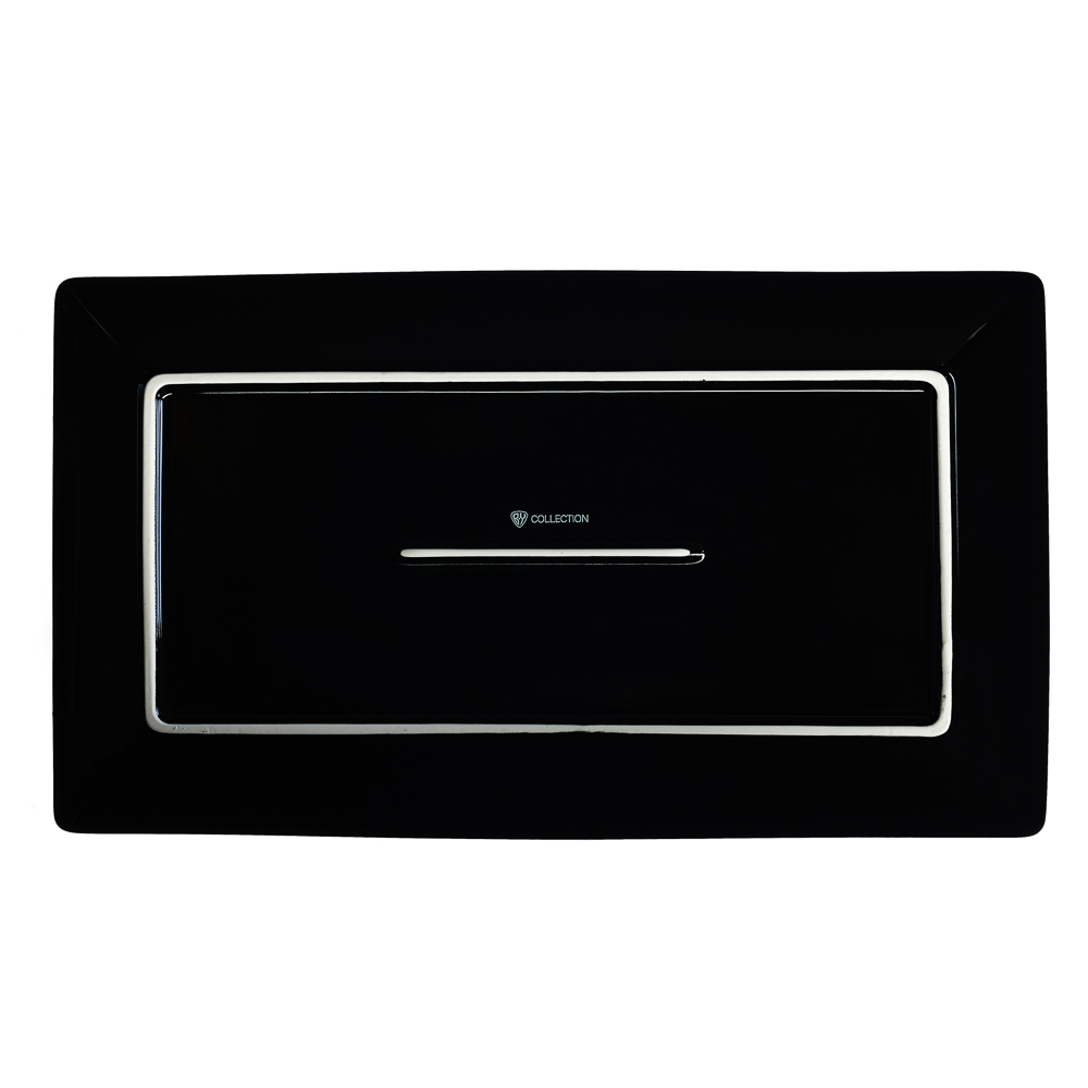 BY COLLECTION Black Line Блюдо прямоугольное, 33,5х19х2,5см, фарфор, арт.№ 816-424