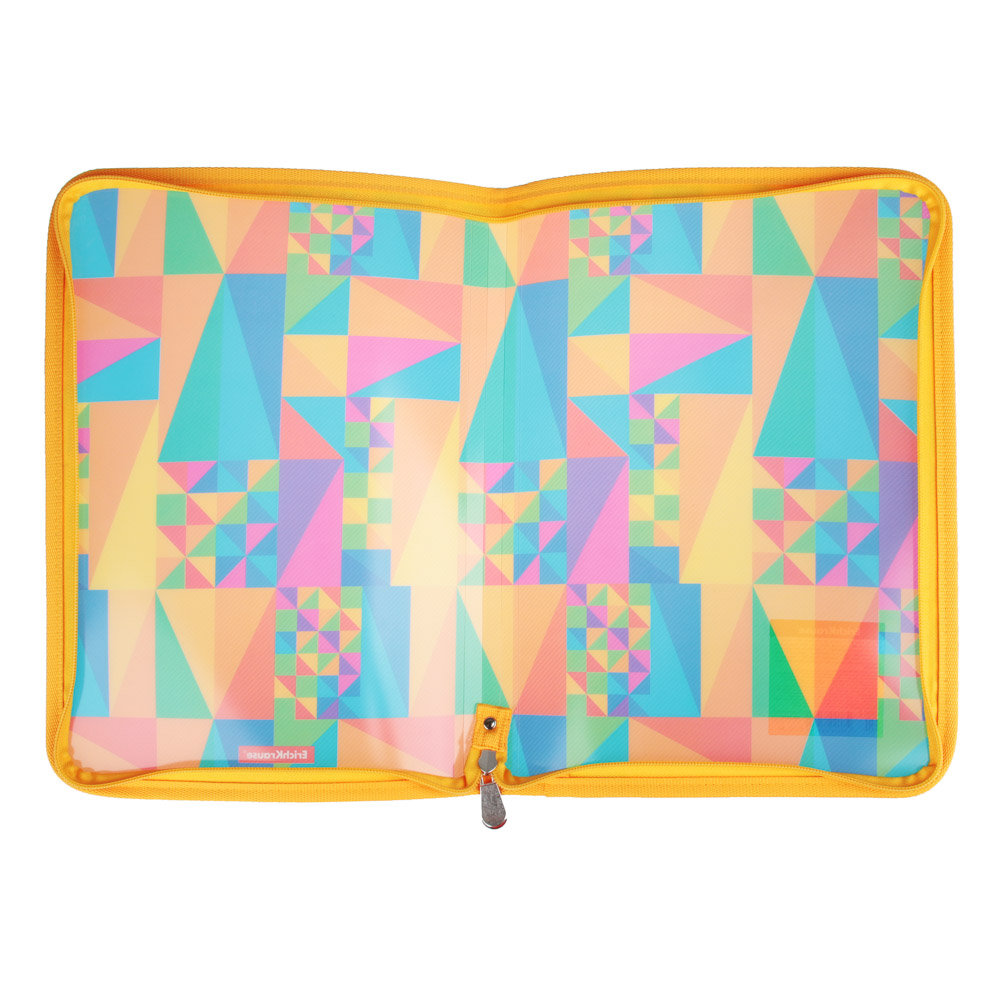 Erich Krause Папка для тетрадей для A4, молния вокруг, пластик с цв. печатью, 4 дизайна, арт.№ 236-076