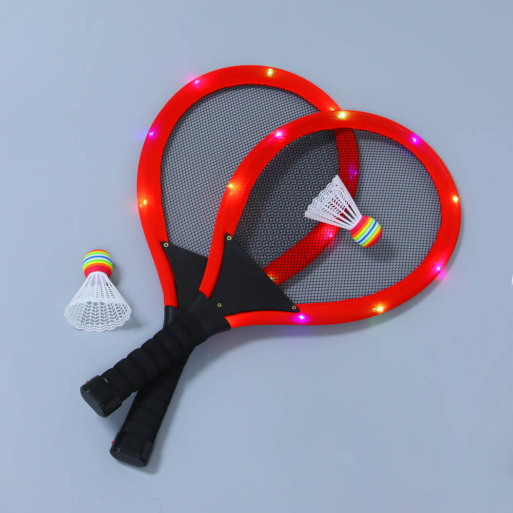 Набор для бадминтона, тм BY SPORT, 2 ракетки 55см с 9LED диодами, 1 волан c LED, 1 волан без LED, арт.№ 136-019