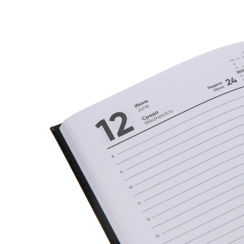 Ежедневник на 2024 "БИЗНЕС" А5, 352 стр., тв.обл.с поролоном, искусственная кожа, 4 цвета, арт.№ 572-129