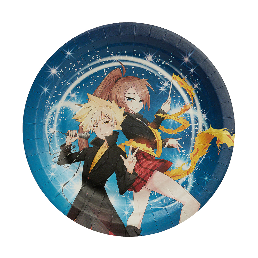 ВСЁГАЗИН Набор бумажных тарелок 6шт, аниме, 18см, арт.№ 499-068