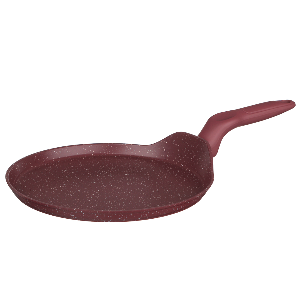 Сковорода литая блинная тм SATOSHI Мари d24см, антипригарное покрытие мрамор, индукция, 3 цвета, арт.№ 846-776