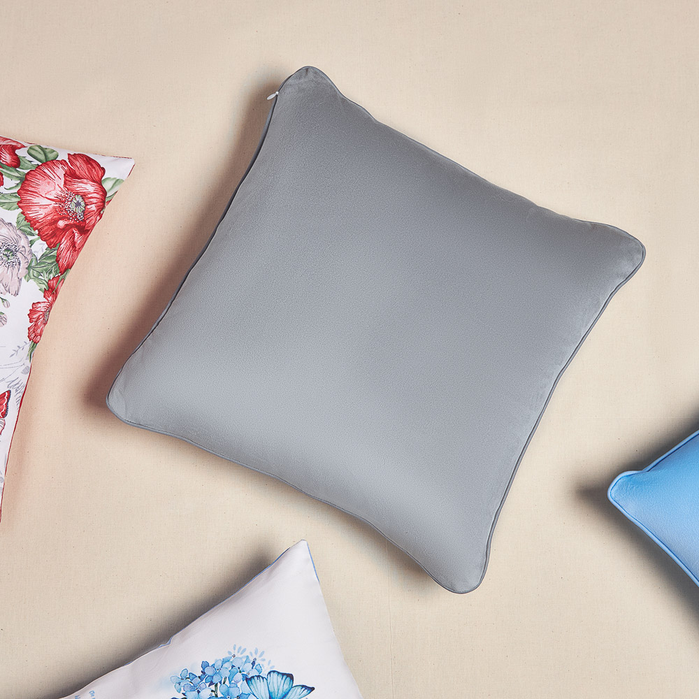 PROVANCE Маковое поле Чехол для подушки велюровый с кантом 40х40см, 100% полиэстер, арт.№ 488-088