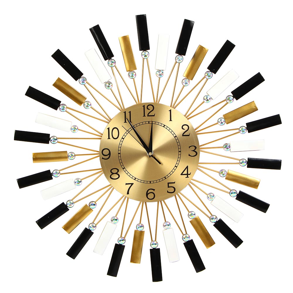 LADECOR CHRONO Часы настенные с декором, d22 см, 59x59см, металл, арт.№ 581-956